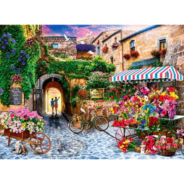 Puzzle 1000 pièces : Le marché aux fleurs - Anatolian-ANA1066