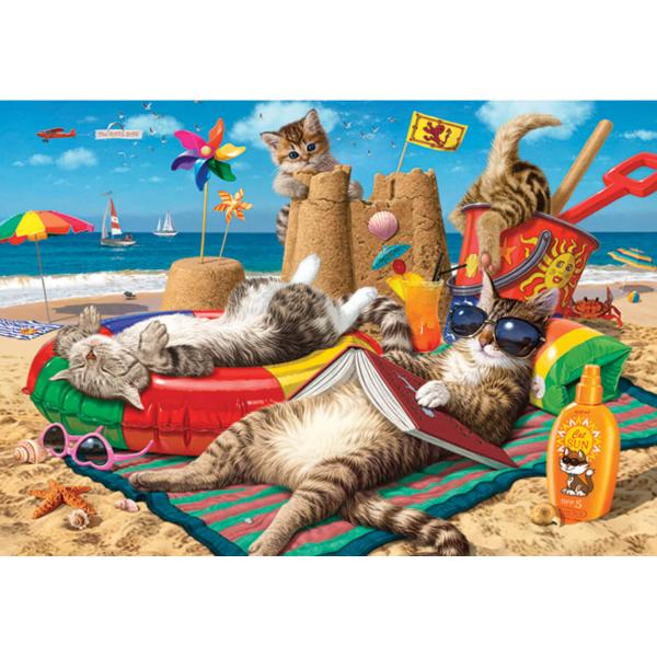 260 piece puzzle: Cats on the beach - Anatolian-ANA3322