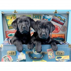500 Teile Puzzle: Hunde auf einer Reise