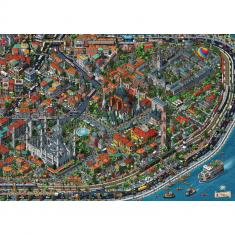 3000-teiliges Puzzle: Fraktal Istanbul