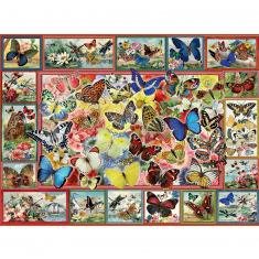 Rompecabezas de 1000 piezas: muchas mariposas