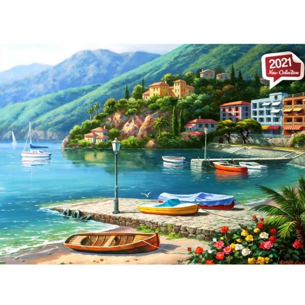 1000 pieces puzzle: Hillside Harbor Cove - Anatolian-ANA1096