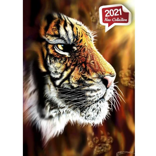 Puzzle 1000 piezas: Tigre salvaje - Anatolian-ANA1097
