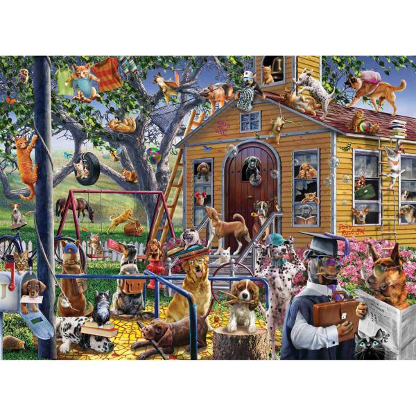 1000 pieces puzzle : Naughty Dogs   - Anatolian-ANA1133