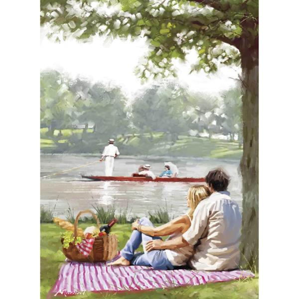 1000 pieces puzzle : Picnic by the River   - Anatolian-ANA1137