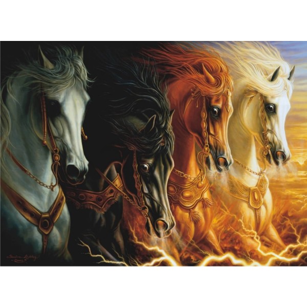Puzzle de 1000 piezas: Los cuatro caballos del Apocalipsis - Anatolian-ANA3116