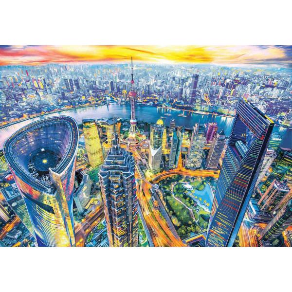 Puzzle de 2000 piezas : Vista de Shanghai - Anatolian-ANA3962
