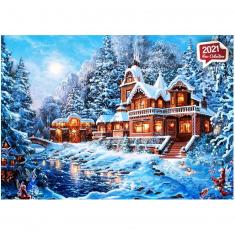 1000 Teile Puzzle : Winterzauber