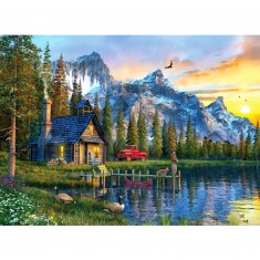 Puzzle 1000 pièces : Cabane au coucher du soleil