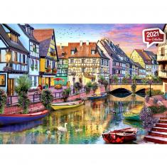 Puzzle 2000 pièces : Colmar canal