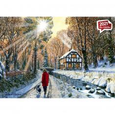 Puzzle mit 2000 Teilen: Winterwald