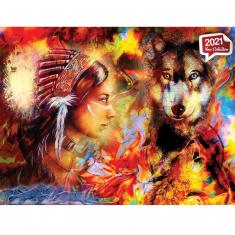 Puzzle 1500 Teile: Tochter des Wolfs