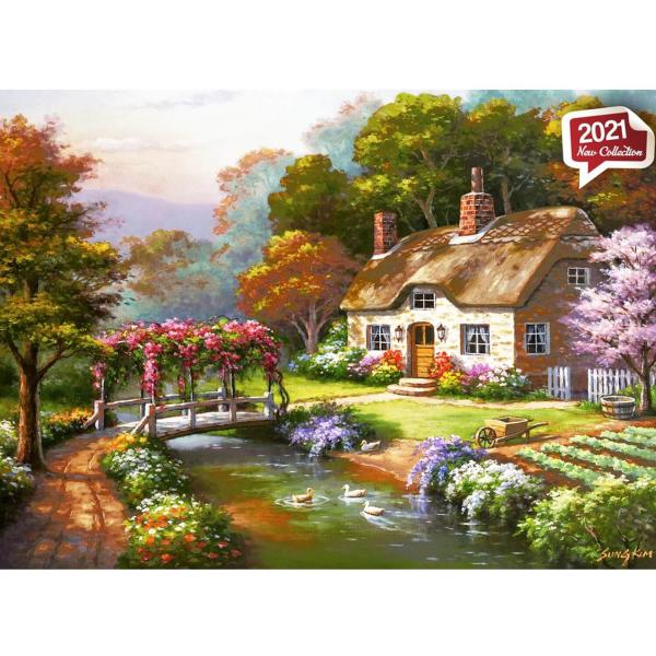 3000 pieces puzzle: Rose Cottage - Anatolian-ANA4917
