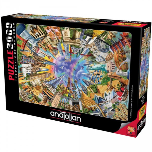 Puzzle 3000 pièces : Monde en 360° - Anatolian - Rue des Puzzles