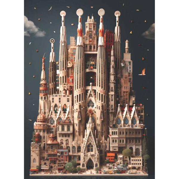 1000-teiliges Puzzle: Die Sagrada Familia - ANA1163