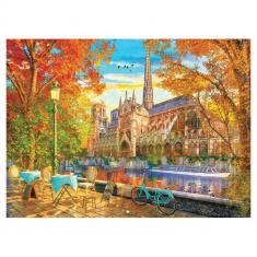 Puzzle 1000 pieces: Notre-Dame in Autumn