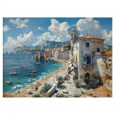 Puzzle 1000 pièces : Village en bord de mer 