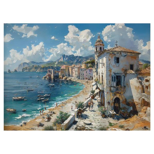 Puzzle 1000 pièces : Village en bord de mer  - ANA1181