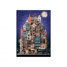 Puzzle 1000 pièces : Amsterdam nuit étoilée