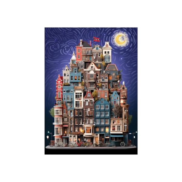 Puzzle 1000 pièces : Amsterdam nuit étoilée - ANA1183