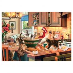 Puzzle 700 pieces XXL: Kitchen for Kittens