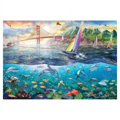 2000-teiliges Puzzle: San Francisco Bay Bridge