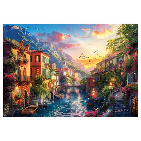 Puzzle 2000 piezas: El pueblo mediterráneo - ANA3969