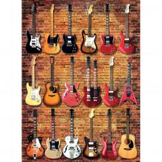 Puzzle de 1000 piezas: colección de guitarras