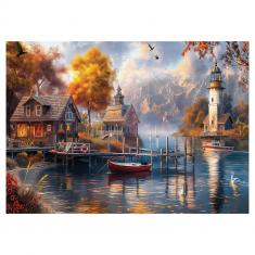 Puzzle 1500 pièces : Mi-automne sur le lac 