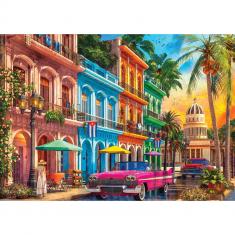 Puzzle 1500 pièces : Coucher de soleil sur La Havane