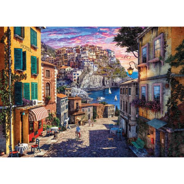Puzzle 3000 pièces : Coucher de soleil sur la côte italienne - Anatolian-ANA4932