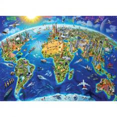 4000-teiliges Puzzle: Wahrzeichen der Welt