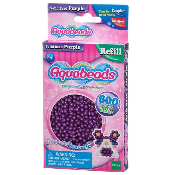 Aquabeads : Recharge de 600 perles violettes - Aquabeads-32578