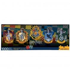 Puzzle 1000 pièces : Harry Potter Crests Slim