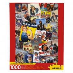 1000 pieces puzzle : Smithsonian War Poster collage