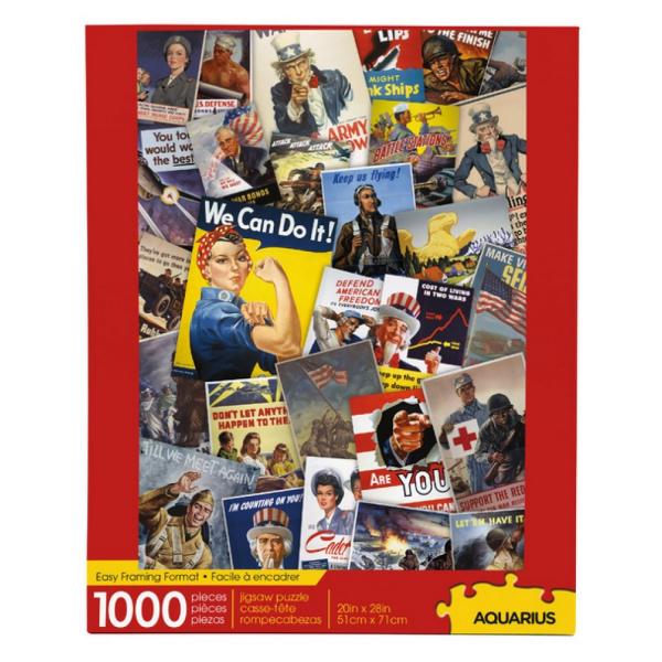 Puzzle de 1000 piezas : Collage de carteles de guerra del Smithsonian - Aquarius-58396