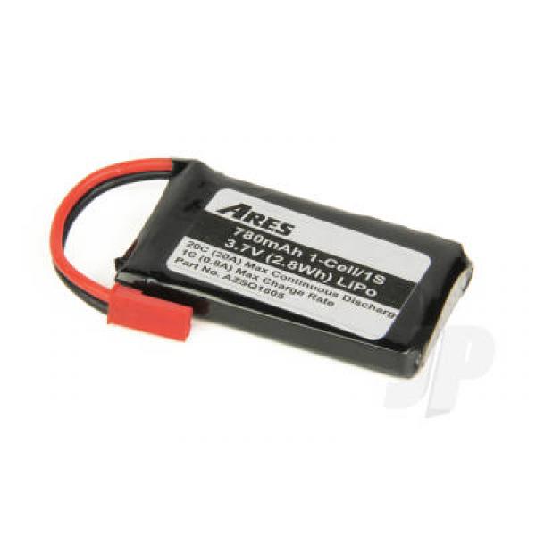 Shadow 240 780mAh 1-Cell 3.7V 20C Lipo Battery by Ares - AZSQ1805