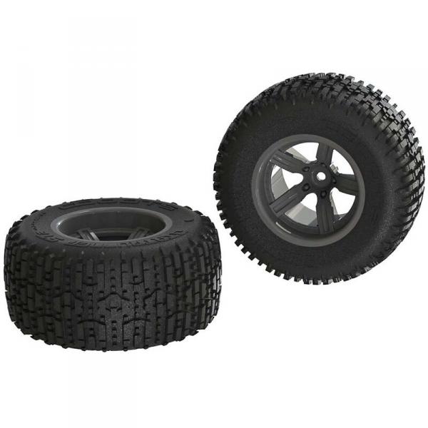 AR550041 - Dirtrunner ST Rear Tire Set Glued Noir ( - AR550041-ARAC9625