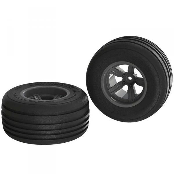 AR550040 - Dirt Runner ST Front Tire Set Glued Noir - AR550040-ARAC9624