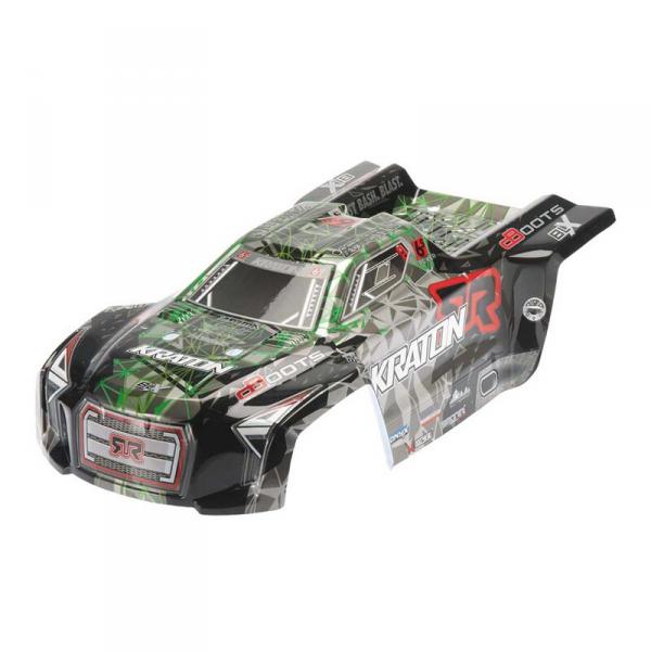 AR406053 Body Green/Black Kraton 6S Painted II - AR406053-ARAC3278