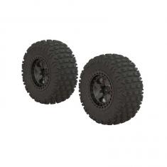 Dboots 'Fortress SC' Tire Set Glued Gun Metal (2) - Arrma