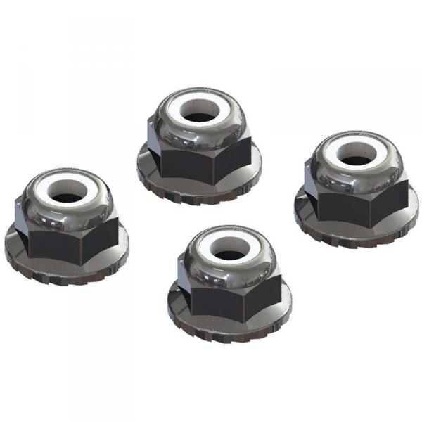 AR708008 - Flanged Nyloc Locknut 4mm Silver (4) - AR708008-ARAC9699