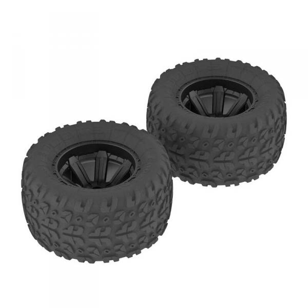 AR550014 - Copperhead MT Tire/Wheel Glued Noir (2) - AR550014-ARAC9611