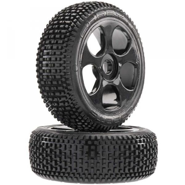 AR550012 Exabyte BGY 6S Tire/Wheel Glued Black (2) - AR550012-ARAC9628