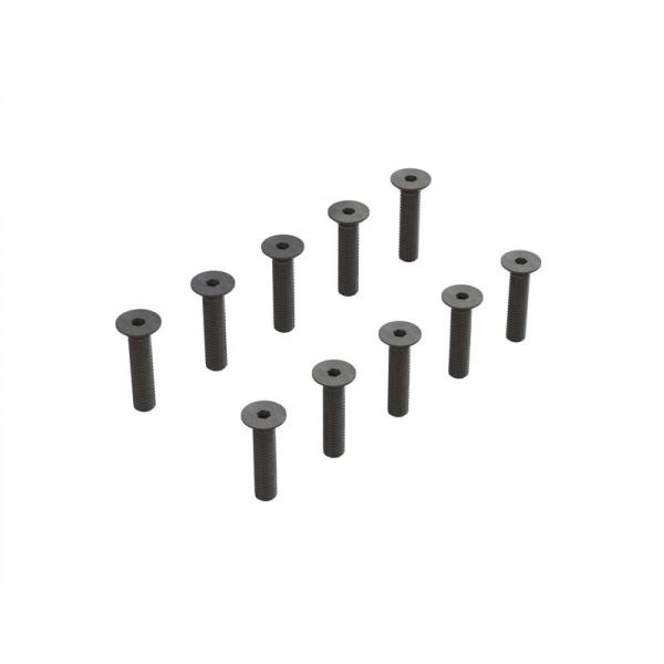 Flat Head Hex Machine Screw M3.5x16mm (10) - ARA703016