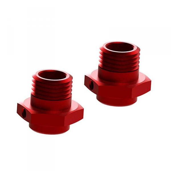AR310484 Wheel Hex Alumn 17mm/16.5mm Red (2) - AR310484-ARAC9416