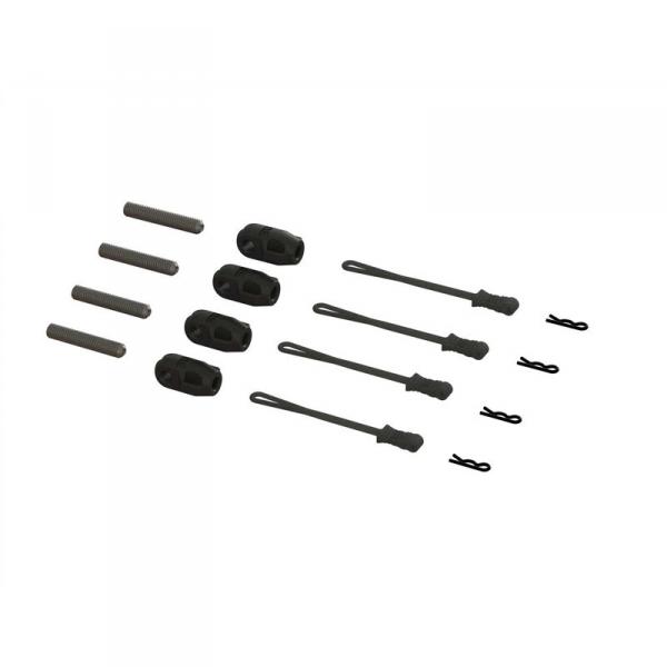 Brace Rod Ends W/Pins And Retainers (4) - ARA320477