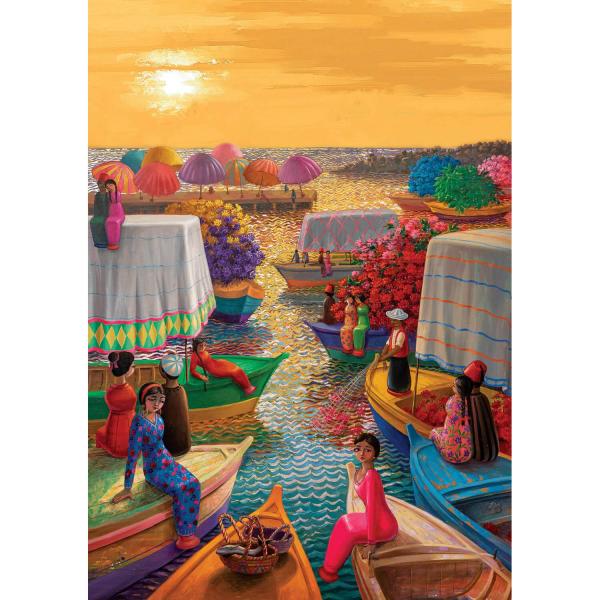 Puzzle 1000 pièces : Port de Fleurs - ArtPuzzle-5238