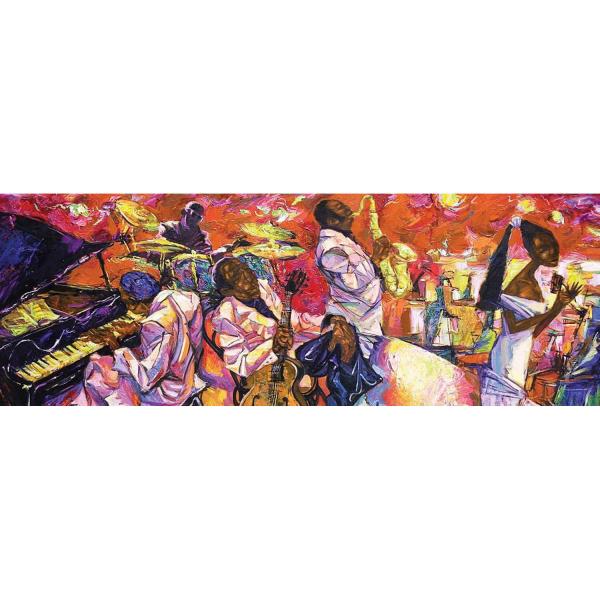 Panoramic 1000 piece jigsaw puzzle : The Colors of Jazz - ArtPuzzle-5352