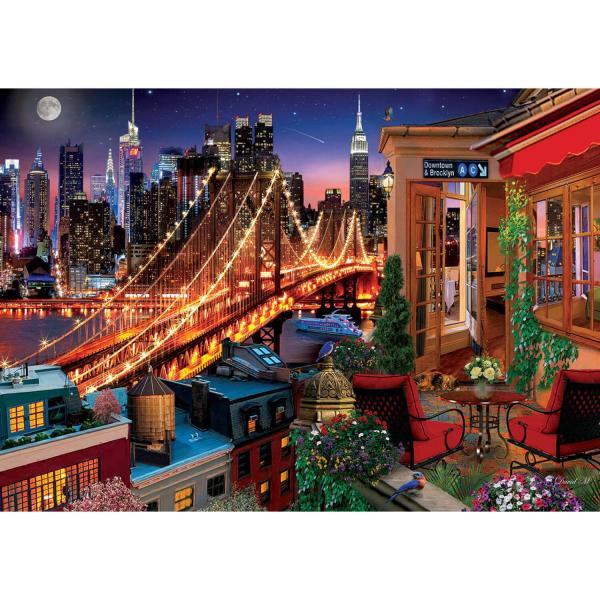 Puzzle 1500 pièces : Brooklyn par la terrasse - ArtPuzzle-5376